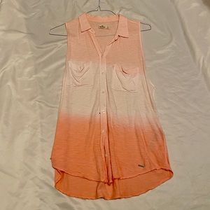 Hollister sleeveless pink shaded top